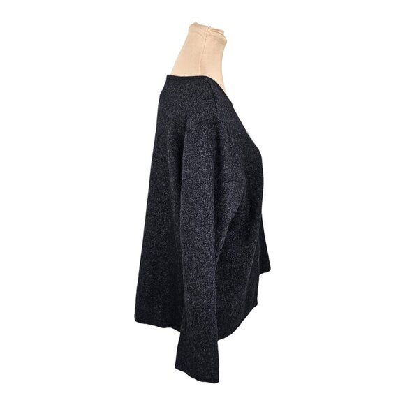 Clements Ribeiro POP Love Beaded Cashmere Wool Blend Dark Grey Sweater Sz XXXL - Picture 3 of 7